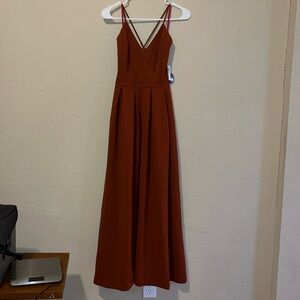 NWT Windsor Rust Orange Spaghetti Strap Dress Size S